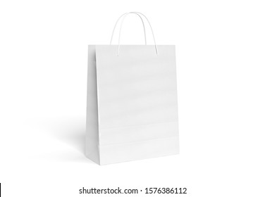 Blank shopping bag mockup isolated on white background 3d rendering  - Shutterstock ID 1576386112