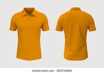 Blank Short Sleeve Collared Shirt Mockup Stock Illustration 1852763461 ...