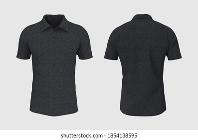 Blank Short Sleeve Collared Shirt Mockup Stock Illustration 1854138595 ...