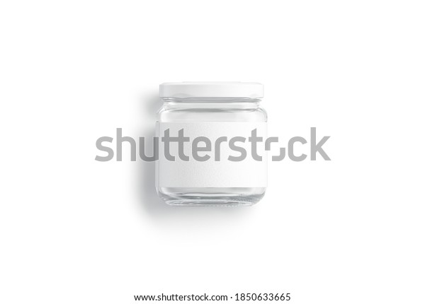 Download Blank Small Glass Jar White Label Stock Illustration 1850633665
