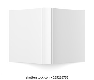 Blank soft cover book template isolated on white background