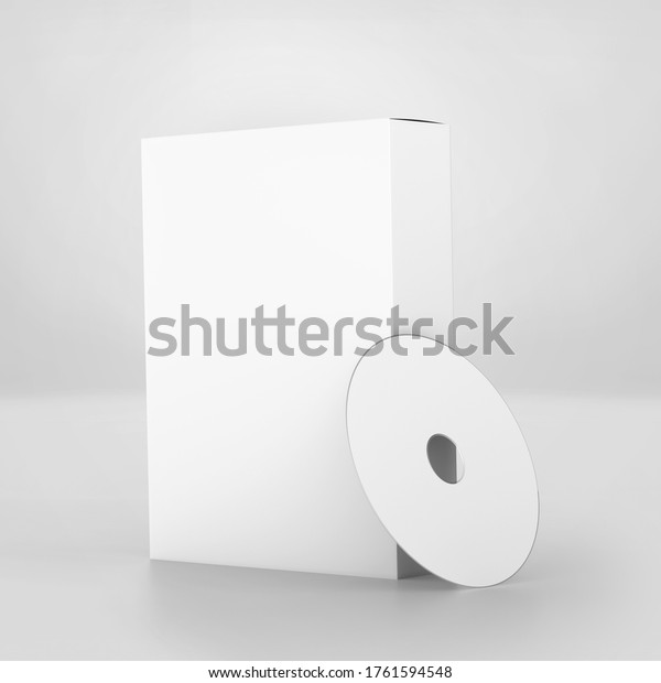 Blank Software Box Mockup Disk Medium Stock Illustration 1761594548 ...