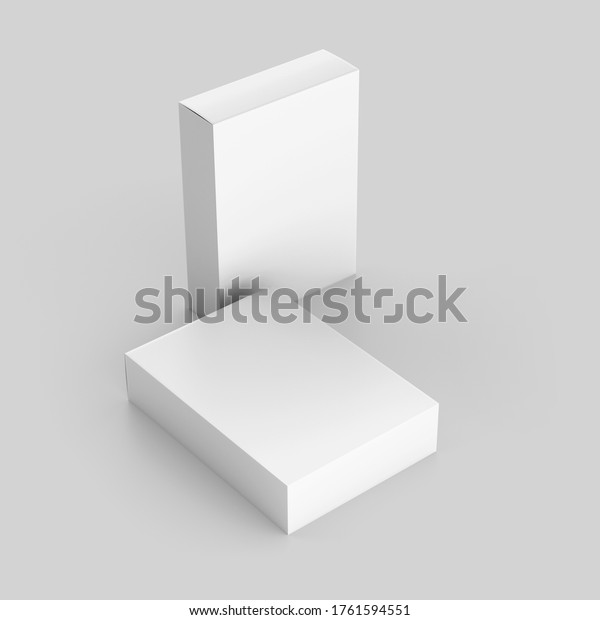 Blank Software Box Mockup Medium Size Stok İllüstrasyon 1761594551 ...