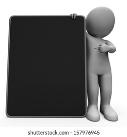 Blank Space Tablet Computer Showing Touchpad Multimedia Internet Display