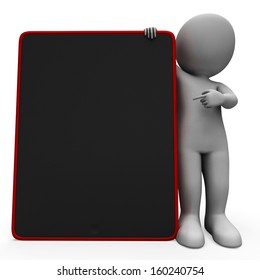 Blank Space Tablet Computer Shows Touchpad Multimedia Internet Display