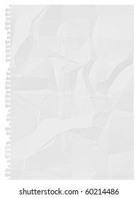 Blank Spiral Notebook Paper, Torn And Creased - RASTER