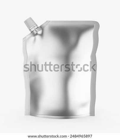 Blank spout pouch blank template, 3d illustration.