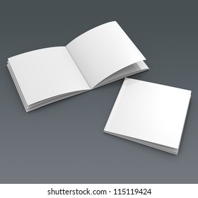 Blank Square Catalog Mock Up