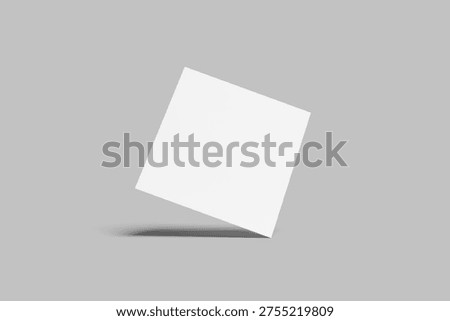 Blank Square Flyer Mockup - 3D Illustration