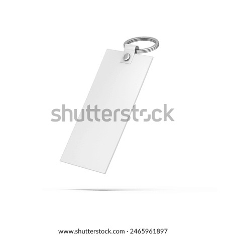 Blank Square Keychain 3D Rendering