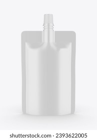 Blank Squeeze Multi Purpose Spout Pouch Packaging For Branding, 3d illustration.	