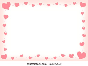 Blank Sweet Pink Heart Dashed Line Stock Illustration 368029559 