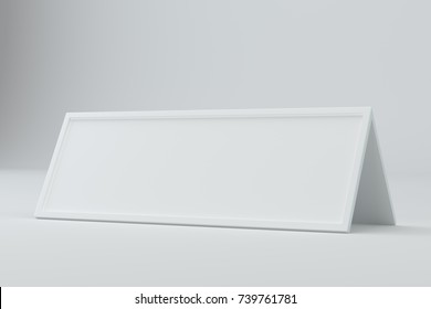 Blank Table Card, Sign Template. 3D Rendering