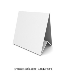 Blank Table Tent. 3d Illustration 