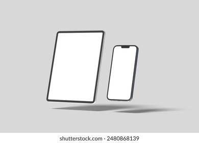 blank tablet and smartphone mockup. 3d rendering - Powered by Shutterstock