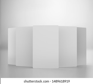 Blank Tarot Or Playing Card Box With White Cards Mockup, 3d Rendered On Light Gray Background