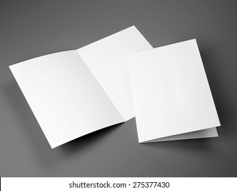 Blank Template Of Folded Brochure A4 Size