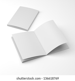 Blank Thick Catalog In A4 Size Isolated On White