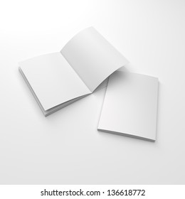 Blank Thick Catalog In A4 Size Isolated On White