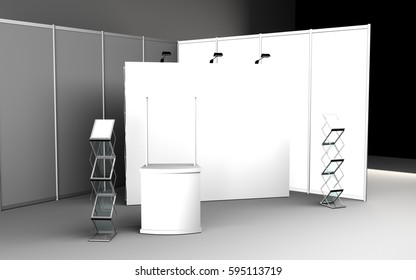 Blank Trade Show Booth Designers 3d Stock Illustration 595113719 ...