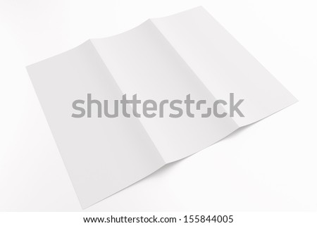blank tri fold brochure isolated on stock illustration 155844005