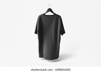 Blank Tshirt Mockup On Hanger On Background. 3d Rendering