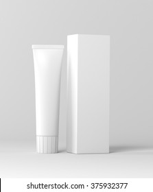 Blank Tube With Box 3d Mock Up Design For Toothpaste