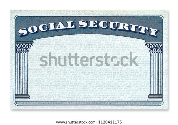 Blank Us Social Security Card Isolated Stock Illustration 1120411175