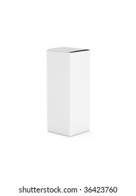 Blank Vertical Box On White Background