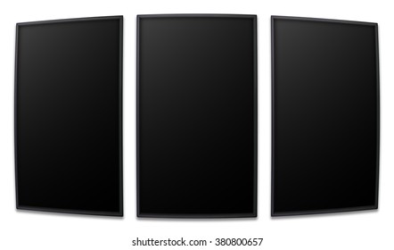 Blank Of Vertical Flat Screen For Keying Any Promotion Of Display