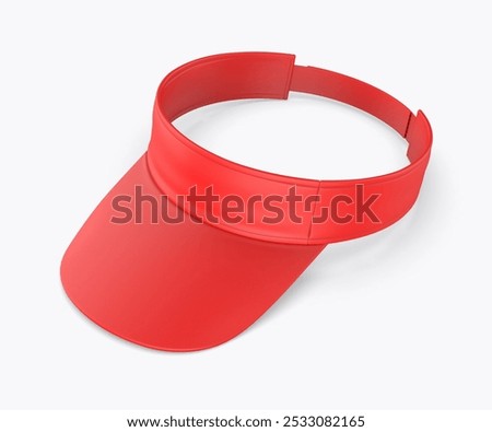 Blank Visor Cap 3d Template Illustration.