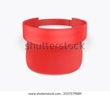 Blank Visor Cap 3d Template Illustration.
