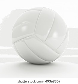 Blank Volley Ball 3d  On White Background