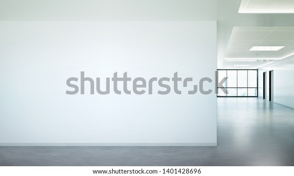 Download Blank Wall Bright Office Mockup Large Stock Illustration 1401428696