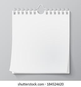 Blank Wall Calendar With Spring