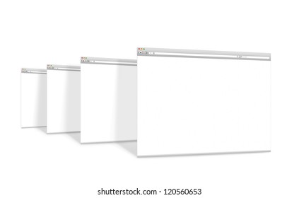 Blank Web Page Isolated On White