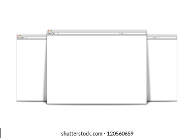 Blank Web Page Isolated On White