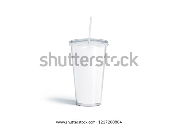 Download Blank White Acrylic Tumbler Straw Mockup Stock Illustration 1217200804