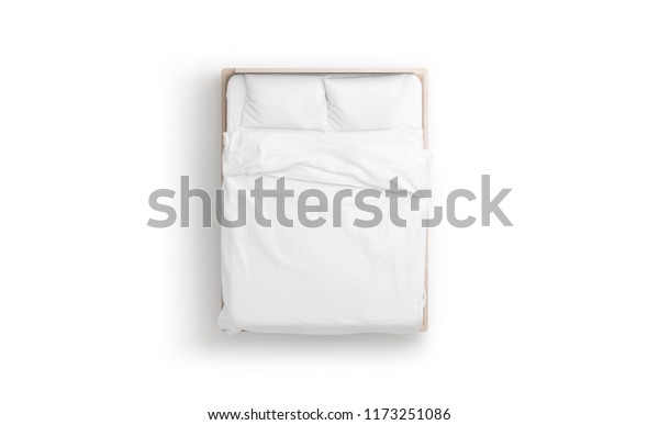 Download Blank White Bed Mock Top View Stock Illustration 1173251086