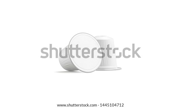 Blank White Coffee Capsule Bag Mock Up Isolated Front View 3d