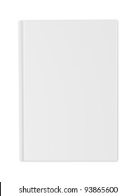 Blank White Cover Of  Book Isolated On White