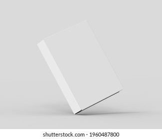 Blank white food cardboard box mockup template on isolated white background, ready for design presentation, 3d illustration