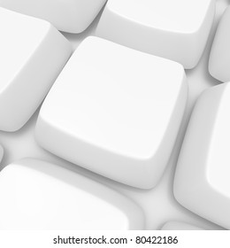 Blank White Key In A Keyboard