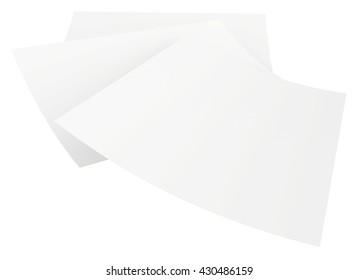 Blank White Sheet Paper Folded Edges Stock Illustration 131772146 ...