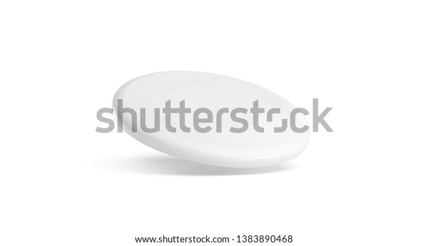 Download Blank White Plastic Frisbee Mockup Isolated Stock Illustration 1383890468