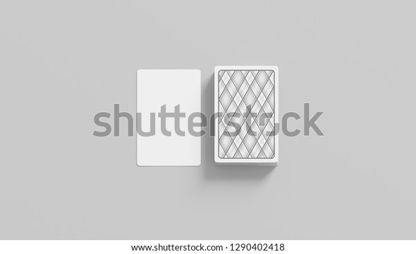 Blank White Playing Card Deck Stack Stock Illustration 1290402418 ...