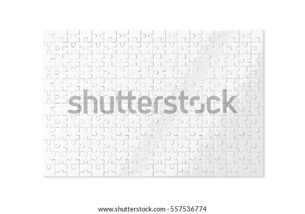 Download Blank White Puzzles Game Mockup Isolated Stock Illustration 557536774