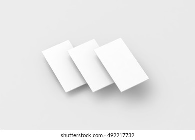 Blank White Rectangles For Phone Screen Web Site Design Mockup, Clipping Path, 3d Rendering. Smartphone App Interface Mock Up. Website Ui Template Browser Display. Online Application Presentation.