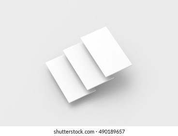 Blank White Rectangles For Web Site Design Mockup, 3d Rendering. Phone App Interface Mock Up. Website Ui Template For Browser Screen. Display Online Application Presentation Shapes.