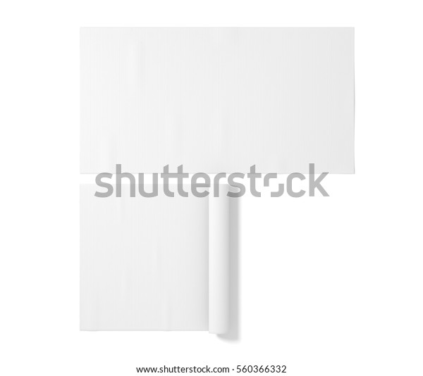 Blank White Rubber Sport Mat Mockup Stock Illustration 560366332